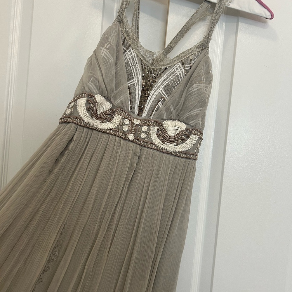 Free people size 2 beaded and embroidered maxi dress
